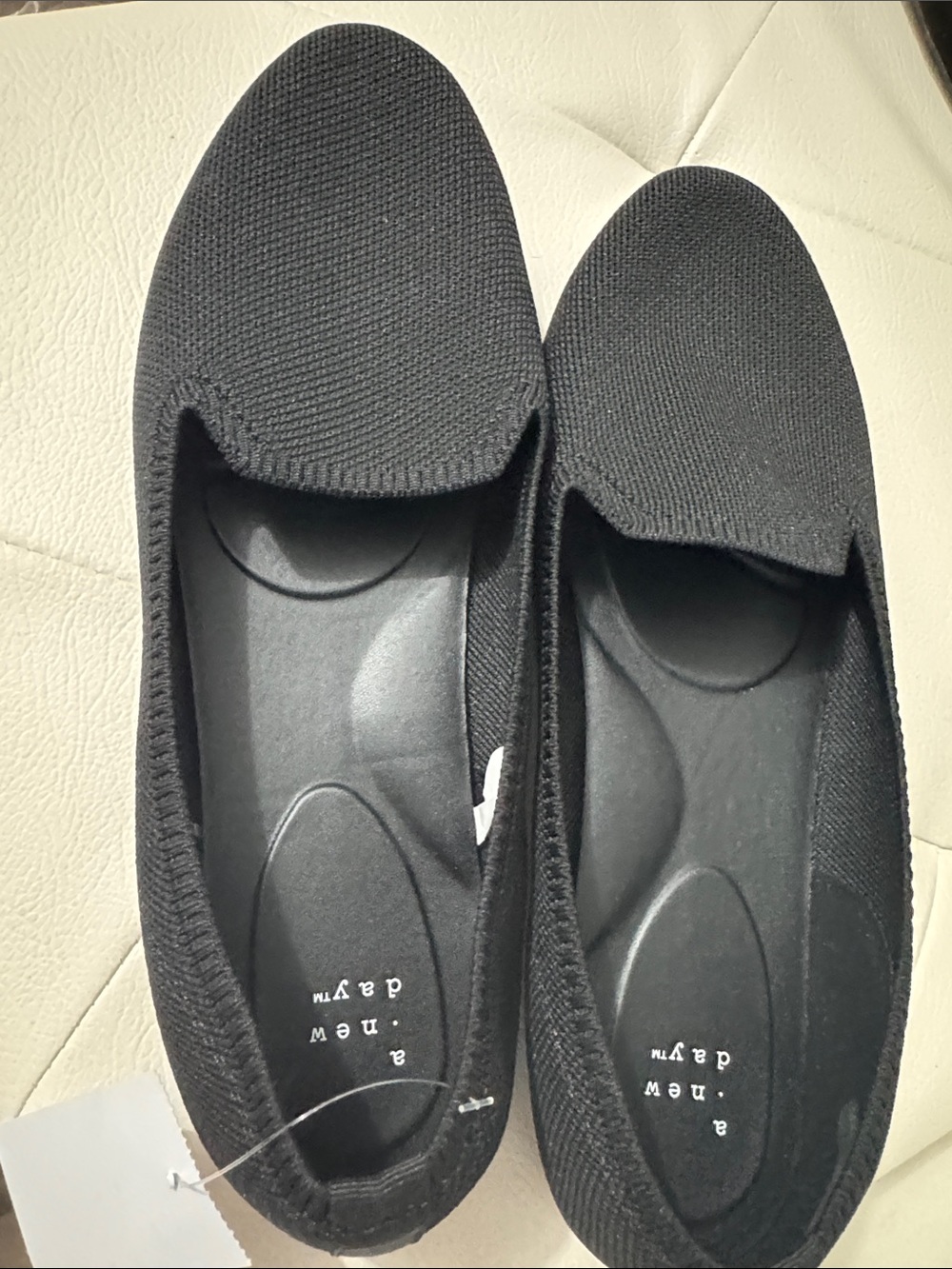 a new day Black Knit Slip-On Loafers for Men